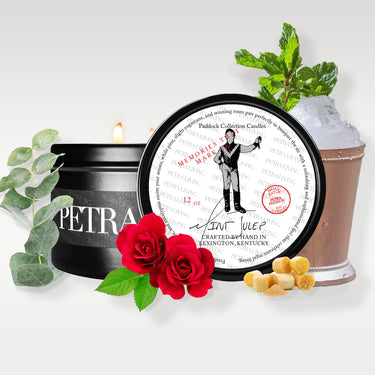 Mint Julep Paddock Collection Candle with winning roses, sugarcane, and eucalyptus