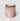 ADORE mon amour, a ribbed glass mercury candle with a metallic rose gold finish and speckled reflective detailing, shown on a light gray background.