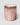 ADORE mon amour, a ribbed glass mercury candle with a metallic rose gold finish and speckled reflective detailing, shown on a light gray background.