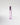 Pink perfume bottle with a metallic cap on a light gray background