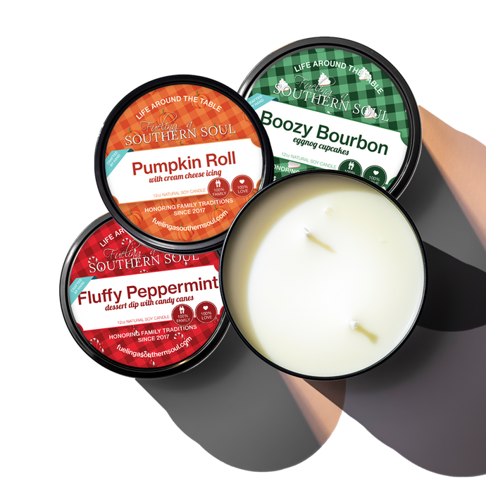 Holiday Collection Candles with Fueling a Southern Soul