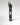 Black perfume bottle with decorative cap on a white background