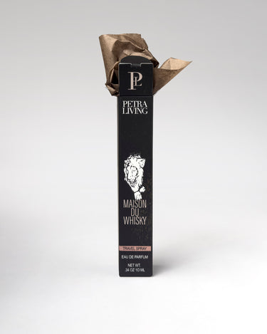Petra Living Maison du Whisky perfume bottle packaging on a white background