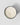 Top-down view of a round blue trackside soleil del mar candle jar filled with creamy off-white natural wax, set against a light gray background with a soft shadow.