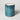 Large trackside candle in blue mercury glass