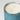 Close up of triple wicked large trackside candle in blue mercury glass