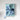 blue gift box en bleu with a bow on a light gray background